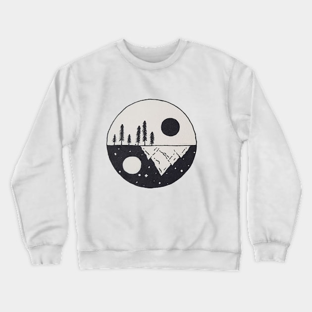 Sun and Moon Crewneck Sweatshirt by Canvases-lenses